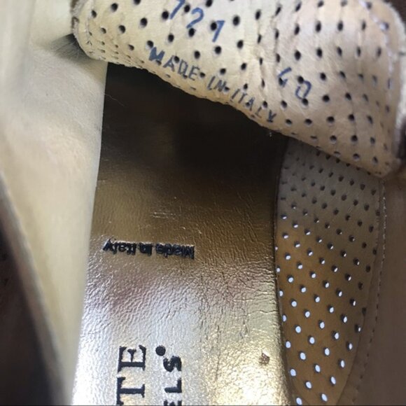 Ron White Oxford Laces Shoe Slide Suede Leather Tan Vibram Sneaker Platform 9.5 - Picture 13 of 14